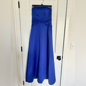 Alfred Angelo Strapless Royal Blue Gown